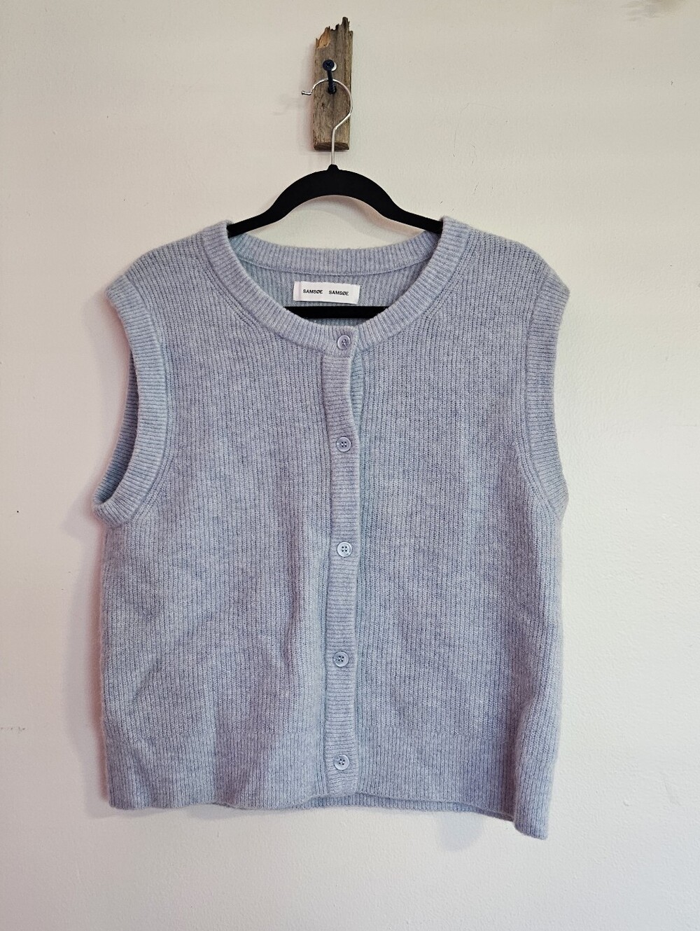 SAMSOE sajeanne Aplaca Merino Wool sweater Dusty Blue